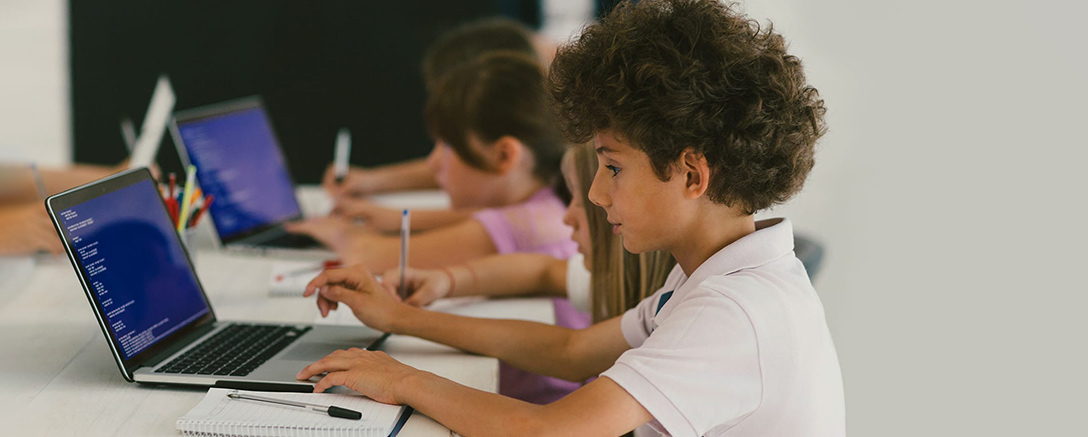 Child studying
